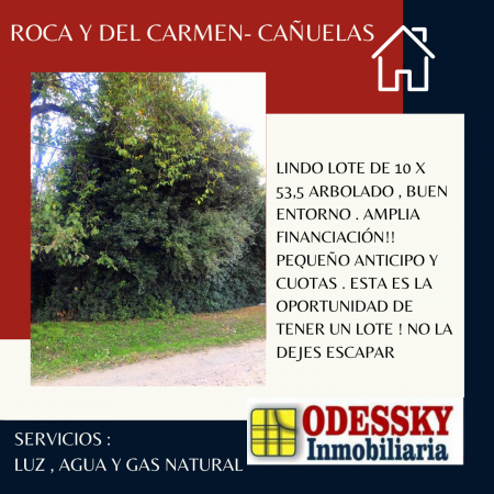 CAÑUELAS-LOTE EN VENTA - OPORTUNIDAD!!!