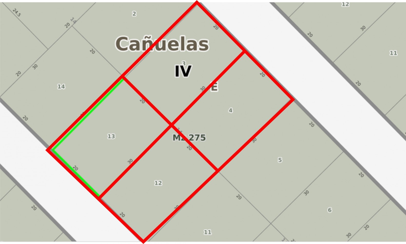 EN VENTA -B° EL TALADRO -CAÑUELAS -4 LOTES 