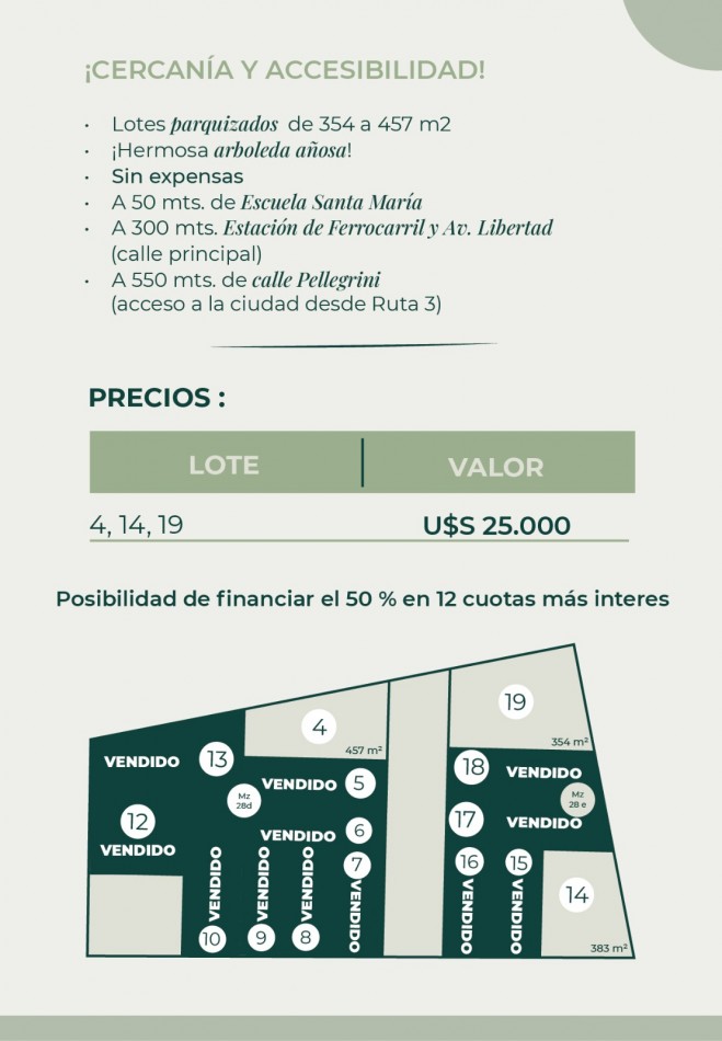 Barrio el Ombu -Ultimos 3 lotes 