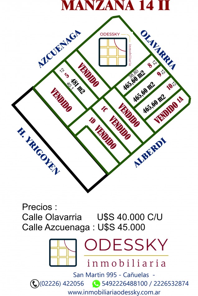 Olavarria 1161, Cañuelas, Buenos Aires.