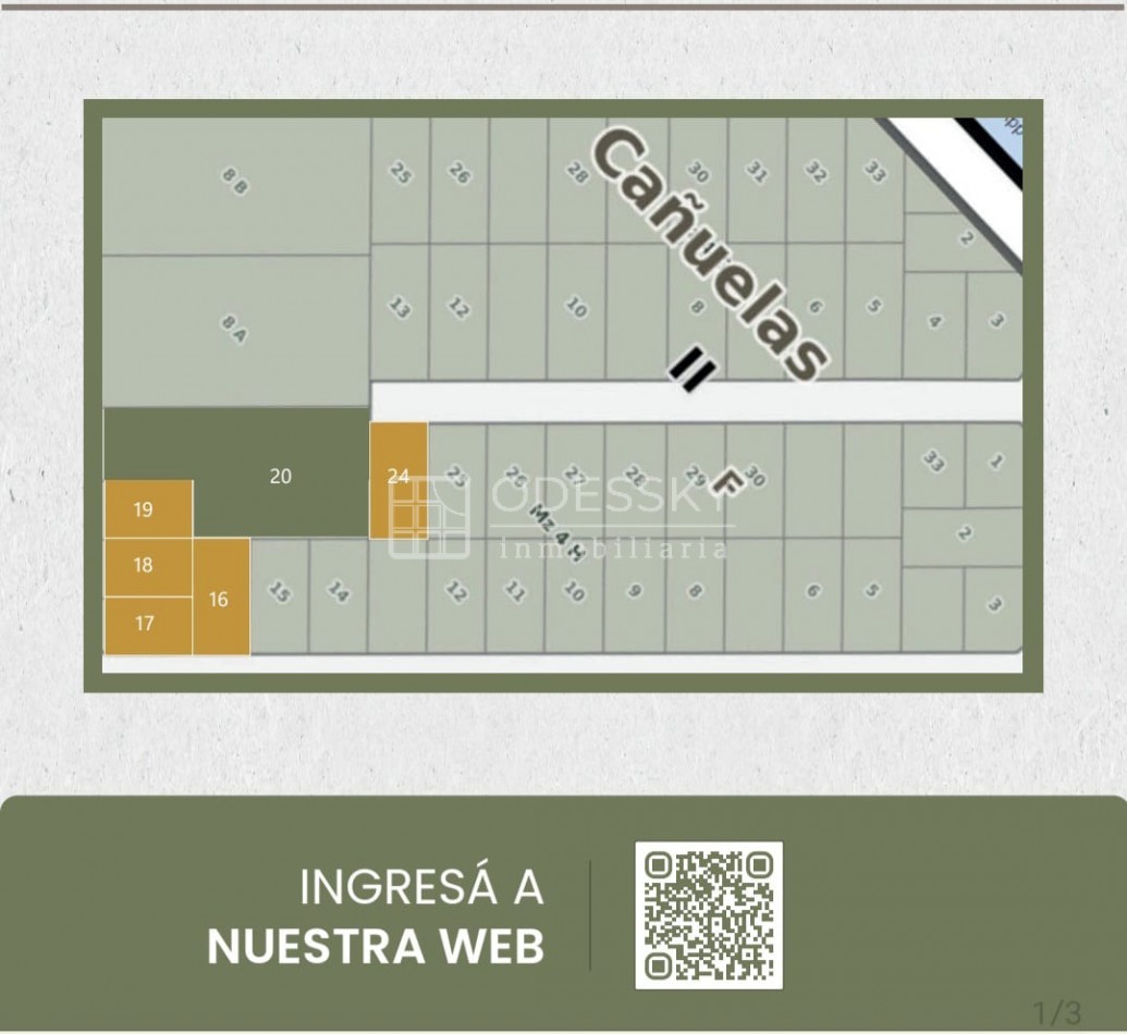 EN VENTA 6 LOTES  EN SANTA ROSA -CAÑUELAS